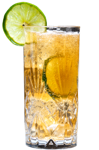 Woodford + Ginger + Lime cocktail