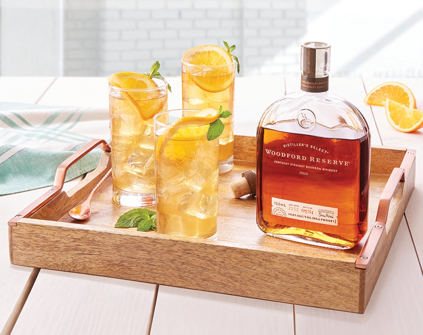 Bourbon + Soda + Lemon Woodford Reserve