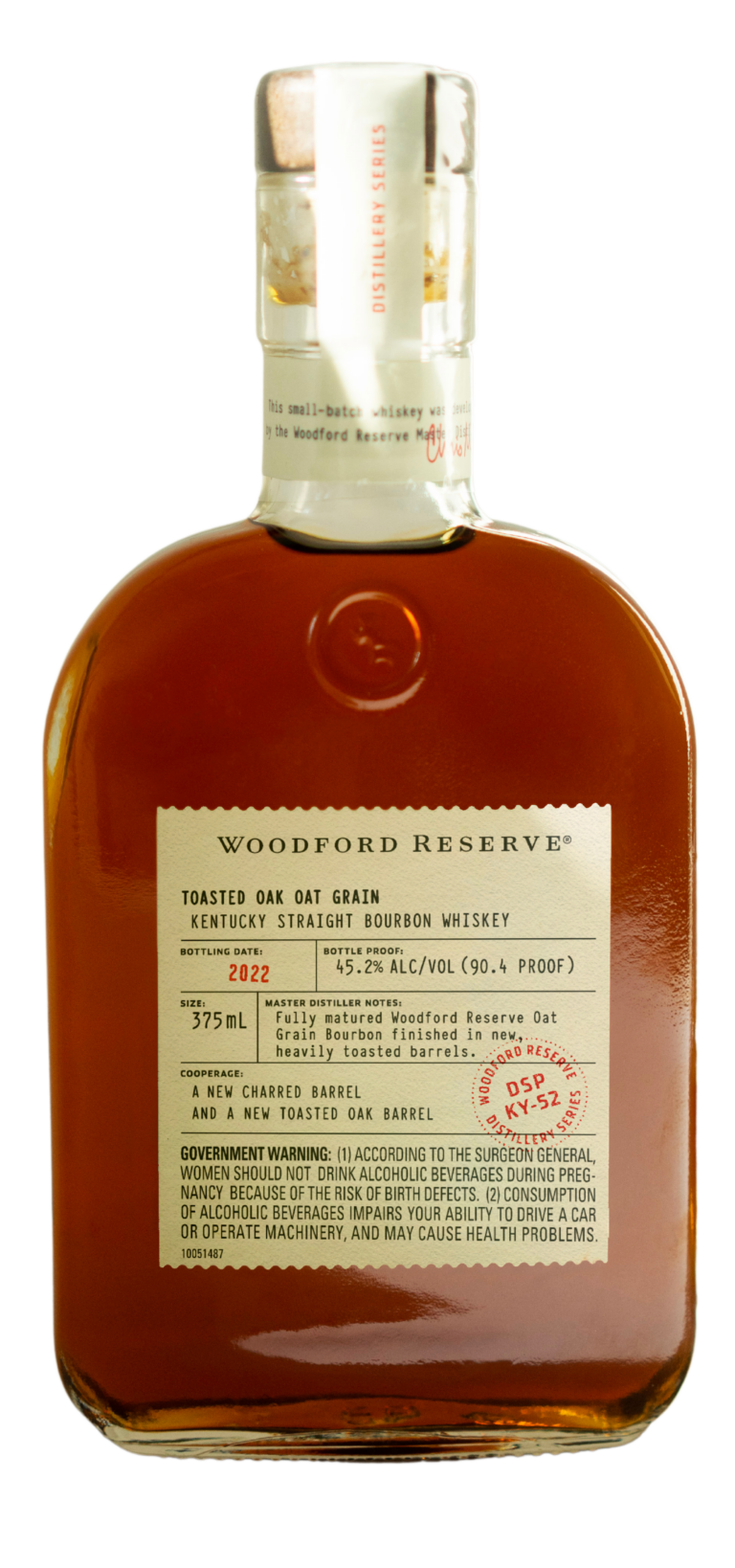 Woodford Reserve Distillery Series Toasted Oak Oat Grain Bottle